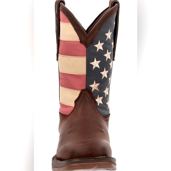 New Durango Men's Rebel Patriotic 🇺🇸 Pull-On Western Flag Boots Brown 11.5 - Picture 12 of 14